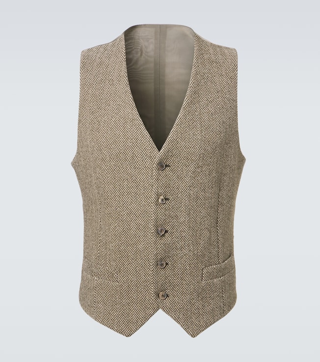 Archivio cotton and wool-blend vest | Giorgio Armani