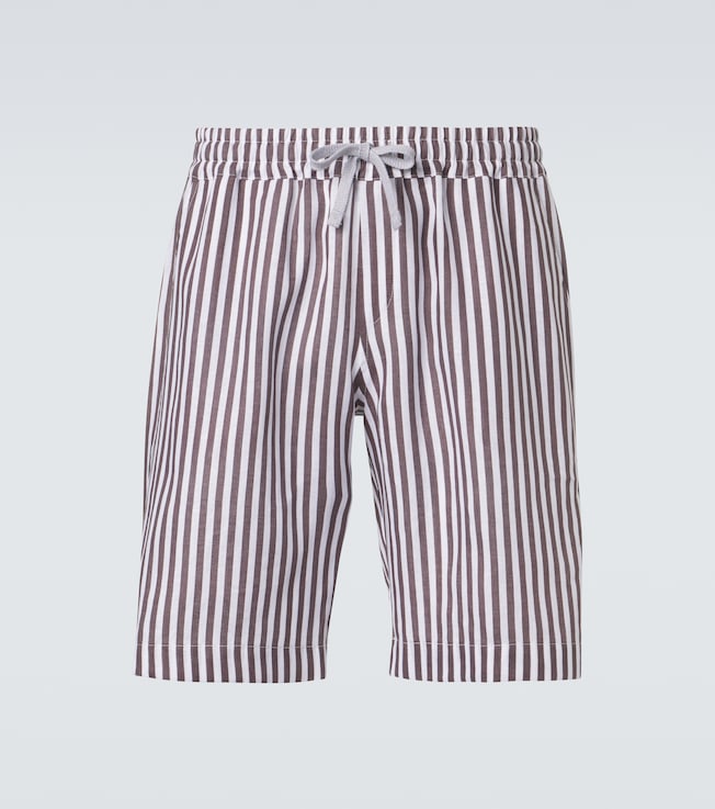 Striped linen shorts | Fedeli